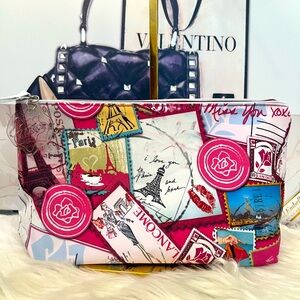 Lancome Multicolor Wristlet Cosmetics Bag